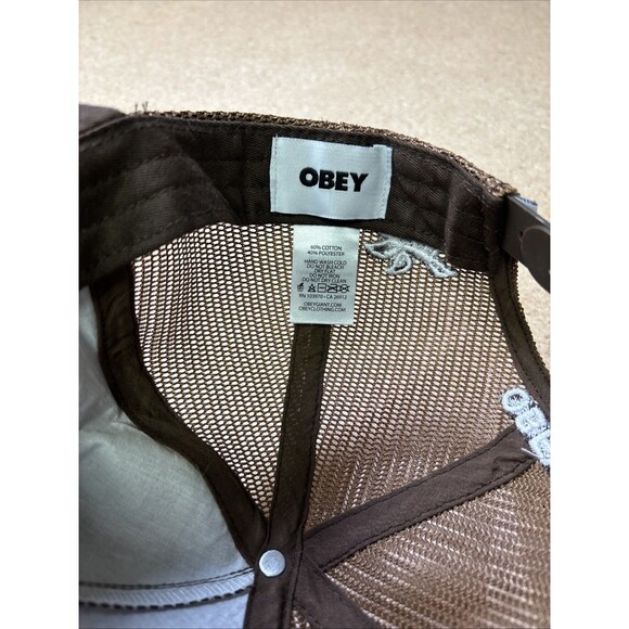 Obey Brown Hat with Logo Patch - Picture 4 of 4
